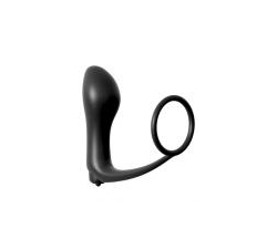 Anal Fantasy Ass Gasm Cockring Vibrating Plug Black 