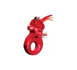 Diablo Cockring Silicone Waterproof Red