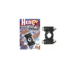 Hero Dual Mega Love Bullet Cockring (black) 