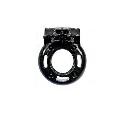 Macho Stallions Vibrating Cockring Black 