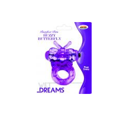 Purrrfect pet cockring clit stimulator butterfly - purple 