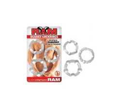 Ram Beaded Cockrings Clear 