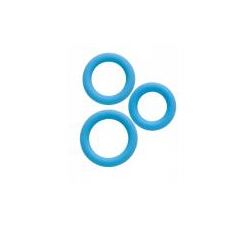 Simply Silicone Cockring Trio - Sky Blue