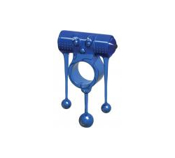 Zeus Vibrating Cockring Waterproof Blue