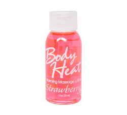 Body Heat Edible Warming Massage Lotion Strawberry 1 Ounce