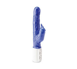 Jelly Eager Beaver Rotating Pleasure Vibrator 9.25 Inch Blue