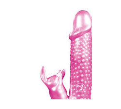 Pearlshine Smooth As Silk The Bumpy Bunny Vibrator Waterproof 7 Inch Pink
