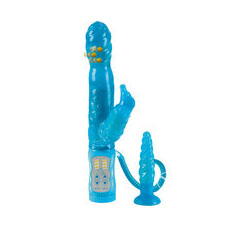 Seahorse Triple Action Vibe With Tush Teaser 3 Toys In 1 Waterproof Blue